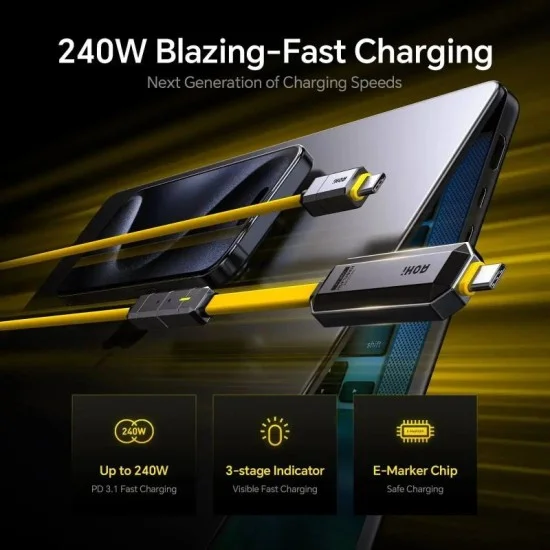 AOHI The Future Magflash 2-in-1 Charging & Data Storage Cable Set _ Yellow